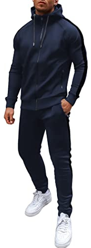 COOFANDY Trainingsanzug Herren Jogginganzug Tracksuit Sportanzug Jogginghose mit Hoodie Kapuze Set