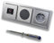 Busch Jäger DAB+ (DAB PLUS) Unterputz Radio 8215U-101 PUR Edelstahl, Komplett-Set mit Lautsprecher, Abdeckungen, Steckdose, Rahmen + EBROM Phasenprüfer zur Montage d. Geräte - 8215 U – 101