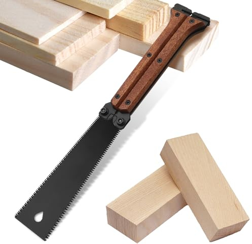 WBJKZJD Folding Hand Saw - 5.5inch, 11TPI Pruning Saw with Smooth Cuts & Flush Cut Feature for Camping and Gardening