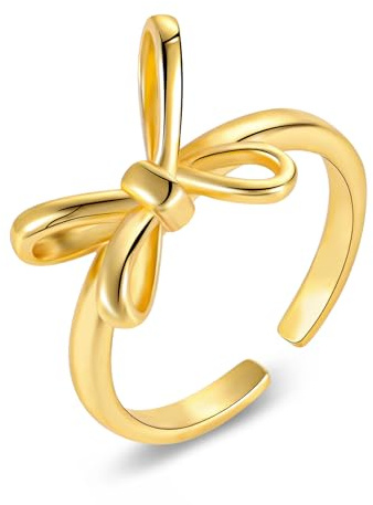 ALEXCRAFT Breit Ringe für Damen Chunky Glatter Große Klobige Ringe Schmuck