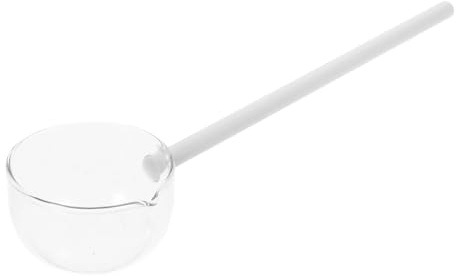 Cabilock Glaslöffel Glaswasserlöffel Löffel Mit Langem Griff Teelöffel Im Japanischen Stil Handgehaltener Dessertlöffel Tee Servierlöffel Mehrzweck Suppenlöffel Aus Glas