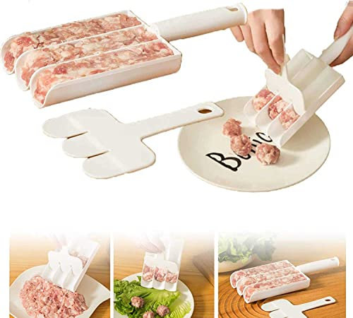 Triple Meatball Maker - Mühelos kreieren Sie jedes Mal perfekte Fleischbällchen! Antihaft- und vielseitiges Werkzeug für Keksteig, Sorbet - Einfaches Kochen & Backen