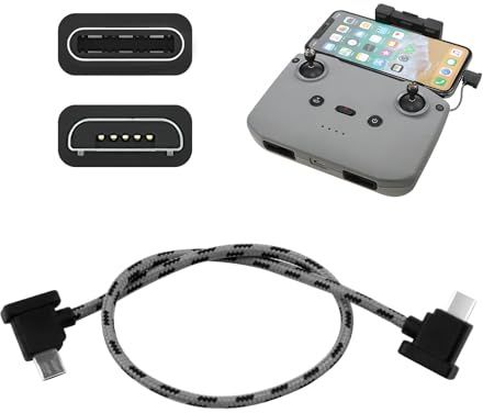 Aradoea 30cm Micro USB to USB C Controller Cable for DJI Remote