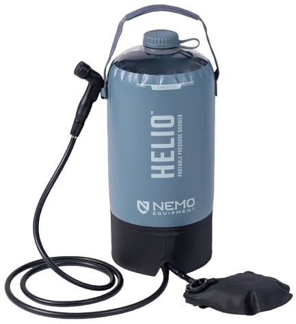 Nemo Equipment Helio - Ducha de presión portátil - Fortress/Silt/Black - 11L