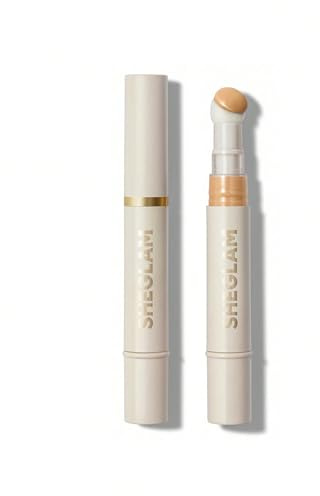 SHEGLAM Complexion Boost Concealer mit Schwammkopf-Applikator mattierend langanhaltend aufhellend Farbkorrigierer schwerelos feuchtigkeitsspendend-Nude