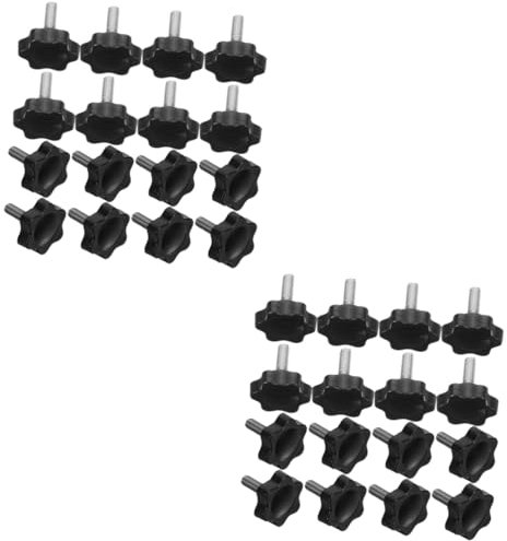 GLEAVI 40pcs Plastic Stainless Steel Thumb Screws Easy-Tightening Knob for Machine Versatile