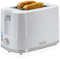 briebe Elegance Tostapane a Fessura Larga a 2 Fette, 7 Livelli di Tostatura, Pinze per Toast, Funzione Stop, Riscalda e Scongela, Vassoio Raccogli Briciole, 870W, Design Moderno Bianco