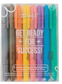 Mr. Wonderful - Kit di 8 evidenziatori pastelli profumati per fare un figurone qui e ora