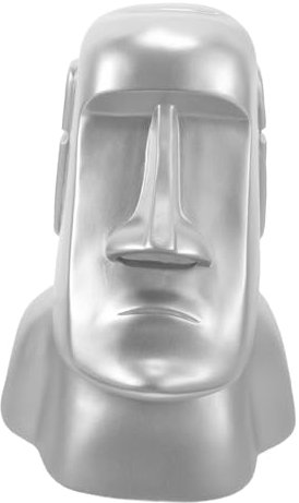 MAGICLULU Moai Kopfhörerständer Aus Kunstharz Tisch Kopfhörerhalter Dekorative Moai Statue Zur Aufbewahrung Und Bürodekoration