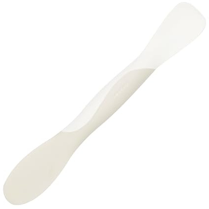 Tovolo Scoop and Spread Large Dual End Silicone Sandwich Spreader Tool with Nylon Handle, BPA Free Dishwasher Safe Silicone and Nylon Tool for Spreading and Scooping, Buttercream and Ivory