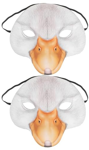 Beaupretty 2 Pièces Masques Canard Demi-visage EVA pour Halloween et Carnaval Masques Animaux Décoratifs Amusants pour Fête et Cosplay