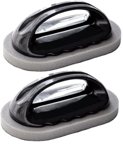ibasenice 2 Piezas Estropajo de Esponja de Esmeril con Mango Ergonómico Resistente para Limpieza de Platos Ollas y Superficies Paquete de Unidades con Colores Aleatorios Color Aleatorio