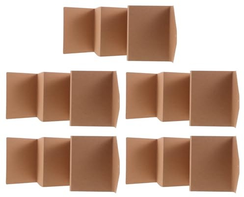 iplusmile 5 Piezas Álbum Scrapbook Plegable Kraft Libro de Recuerdos DIY con Inserciones para Fotos Álbum Memoria Expandible para Boda Viajes y Aniversarios