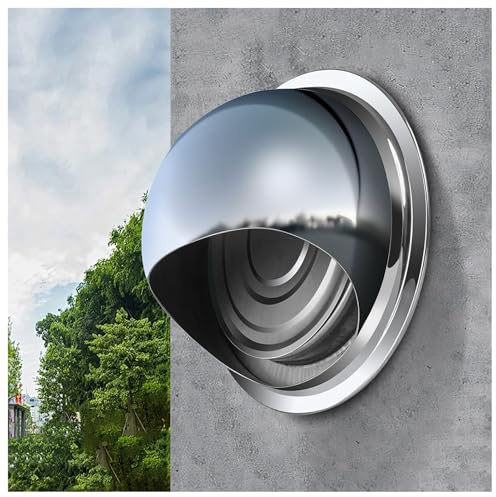 Sortie D'évacuation Ronds en Acier Inoxydable avec Clapet Anti-retour Grille de Protection Contre de 100 150 180 200mm, Installation Facile(8 INCH/200 MM)