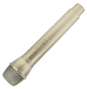 Asixxsix Realistisches Requisitenmikrofon für Karaoke-Tanzshows | Hochsimuliertes Fake-Mikrofon Zum Singen | Bühnenauftritte, Partys | Kunststoff 1x9,3x2in (GOLD)