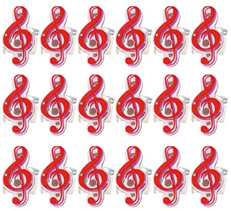 Toyvian Leuchtende Musiknoten Brosche, 25 Stücke Musiknote Fußball Krone Anstecknadel Delphin Stern Anstecker Pins Neujahr Geschenk für Party Kinder Geburtstag KostüMaccessoires Weihnachten
