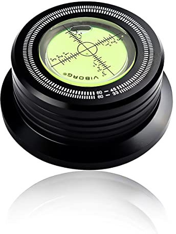 Tertullus Plattenspieler Disc Record Gewicht, 60Hz Schallplatten Plattenstabilizer Auflagegewicht, Plattenklemme LP Disc Stabilizer Drehscheibe mit Wasserwaage für LP-Vinyl Plattenspieler(Schwarz)