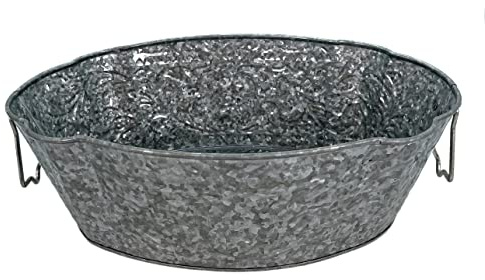 DARO DEKO Metall Pflanzschale verzinkt - 44 x 30 x 14 cm - Zinkwanne