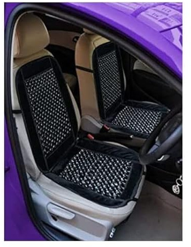 Massage Back Black Wooden Bead Beaded Seat Cover Cushion Car Van & Lorry