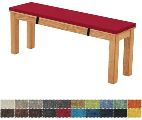 FIOVIP Bankauflage Bankkissen Sitzbankkissen 90X35X5CM Abnehmbar Waschbar Doppelt rutschfest Hochelastischer Geeignet für Gartenbänke, Schaukeln, Terrassen, Innenbänke(Farbe Rotwein)