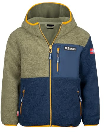Trollkids Kids Aurlandsfjord Jacket 116, Moss/Blue