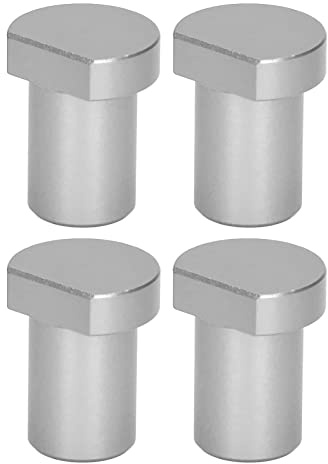 Werkbank-Bankhunde Set, 4 Stück, 20 mm Durchmesser, Aluminium und Edelstahl, Silber