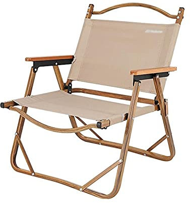 DRAUTZ TONONE Campingstuhl Outdoor Freizeit Klappstuhl Tragbarer Ultraleichter Camping Angeln Picknickstuhl Aluminium Holzmaserung Nickerchen Strandstuhl Klappstuhl