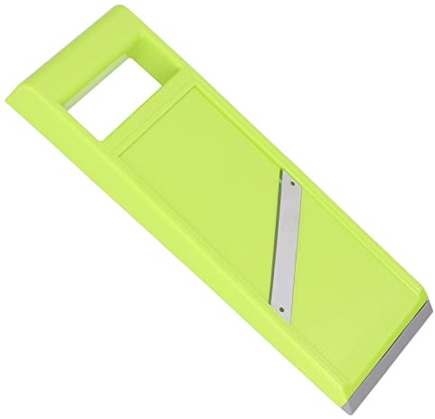 Cortador de verduras, mandolina de acero inoxidable de 4.25 x 10.8 pulgadas con agujero para colgar, cortador de alimentos de mano para patatas, zanahorias, verduras, calabacín