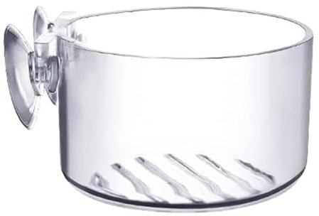 Furtryvl 2 Aquatic Plant Cup, Crystal Glass Aquarium Plant Pot Holder, Aquarium Tank Live Plant Glass Pot Red Shrimp Holder, Fish Tank Décor