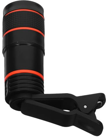 Housoutil Lente Teleobiettivo 8x per Smartphone Lunghezza Focale Regolabile, Materiale Plastico Nero, Ingrandimento Ottico 8 Volte, Compatta e Portatile per Foto Chiare