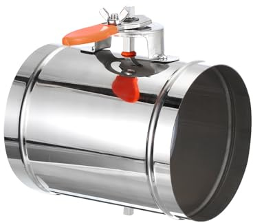 PATIKIL 6 HVAC Duct Manual Volume Damper, Stainless Steel Adjustment Flame Retardant Airflow Backdraft Damper Control for HVAC Air Balancing System,