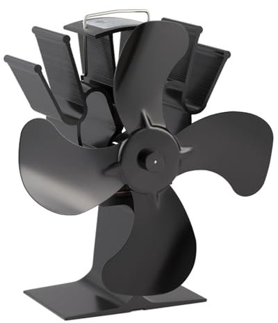 Stove Fan, TOP Fireplace Fan Wood Stove Fan 4-Blade Heat Powered Stove Fan for Wood/Log Burner Silent Efficient Heat Distribution