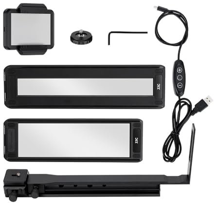 JJC Adattatore digitalizzatore per pellicole da 35 mm e 120 pellicole, scanner negativo per pellicola con retroilluminazione a LED, 135 (35 mm) e 120 aste di regolazione per negativi copiare