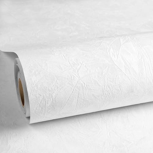 ReWallpaper Papier Adhesif Velours Blanc Film Adhésif Velours Papier Peint Mural Tissu Velour Blanc Rouleau Adhesif Decoratif Meuble Bricolage 44.5CMx2M Doublure Autocollante Floquée Tiroir à Bijoux