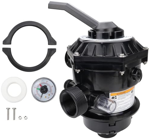 262506 Valve de serrage 6 voies de 3,8 cm compatible avec valve multiport Pentair 262506, convient pour Tagelus, Sand Dollar, Meteor Pool et Spa Filtre à sable
