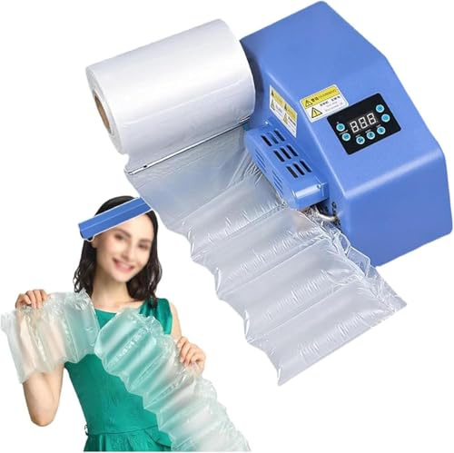 Luftkissen-Maschine zum Verpacken, Luftpolsterfolie Inflator mit 16 m/min Aufblasgeschwindigkeit & 80-175 ℃ Heißsiegelung, ideal für Luftpolsterfolienschutz