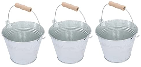 ibasenice 3pcs Cenere Secchio Con Maniglia Per All'aperto E Interno Secchio Per Barbecue Camino E Fuoco Secchio Versatile Per Colore Acqua E Additivi
