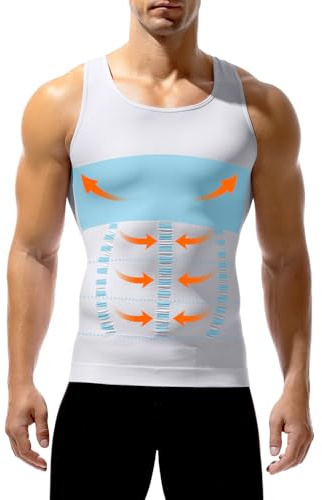 Arjen Kroos Canotte Compressione da Uomo Maglietta Contenitiva Snellente Intimo Senza Maniche Maglie Dimagrante Shapewear