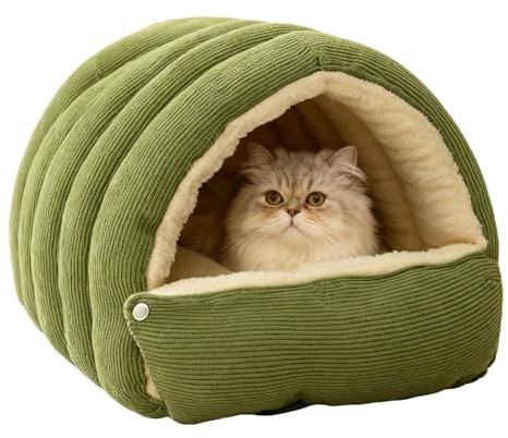 Casa cueva para gatos, cueva de descanso para mascotas, tienda de campaña suave para gatitos pequeños, medianos y grandes, cachorros, interiores, sala de estar, jardín, patio