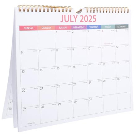 Cabilock Calendario da Parete Mensile Inglese con Spazio per Appunti Calendario Annuale Strisce Colorate Organizzazione per Ufficio Casa e Aula Design Verticale Elegante