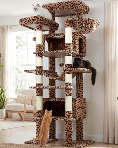 Globlazer F83B Árbol Rascador Leopardo para Grande Gatos XXL 213 cm Estable