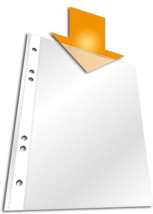 Durable Prospekthüllen DIN A5 Business, 0,06mm, Made in Germany, 8 Beutel mit 25 Stück, transparent, 265019