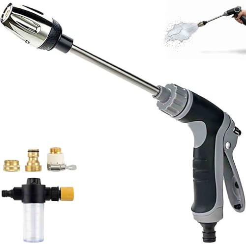 Idropulitrice, Trasforma Qualsiasi Tubo in un Getto d'Acqua ad Alta Pressione, 2026 Nuovo Ugello per Tubo da Giardino Resistente, Pistola a Spruzzo Multifunzione per Lavaggio Auto, Patio, Giardino