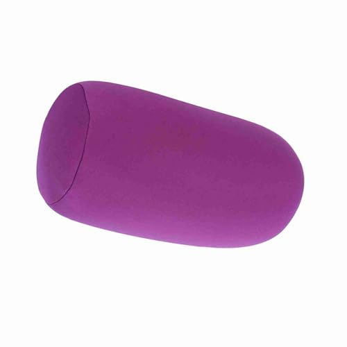Aramox Rullkudde Microbead Sovkudde 30 X 14 Cm med Polyesteröverdrag Hals Handledsstöd Mjuk Ryggkudde för Resor Hemmakontor Stol Soffa Sovrum (Purpur)
