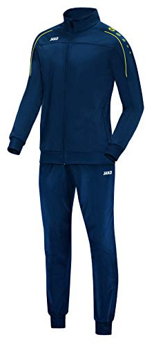 JAKO Unisex träningsoverall polyester Classico, nattblå/citro, XXL