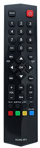 RC260 JEI1 Telecomando di ricambio per TV TCL L40P11FZE L19P11E L32M11PVR L40P60UF L23D2200F L32P11FZE L42E5300F D2900 40D2900F 28D2900F 22D29 00F 32D2900F L40D2700F L40E3000F L48F3300F L32D3260