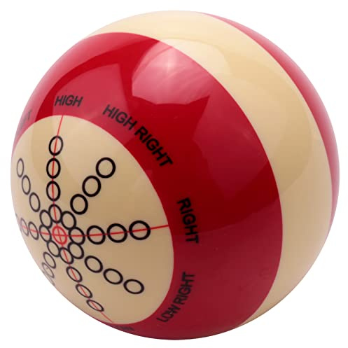 Lobamop 1Pcs 57mm White Red Resin Billiards Spot Pool Snooker Practice Training Cue Balls Sports for Beginner