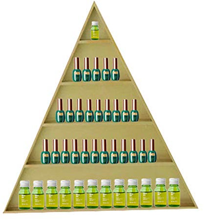 Nagellackregal aus Metall mit 5 Ebenen, Präsentationsregal für ätherische Öle, Nagelstudio, Eisen, hängendes Wandregal, dreieckig, Lagerregal, Parfümregal, Kosmetikschrank, 5-stufiges Gewürz