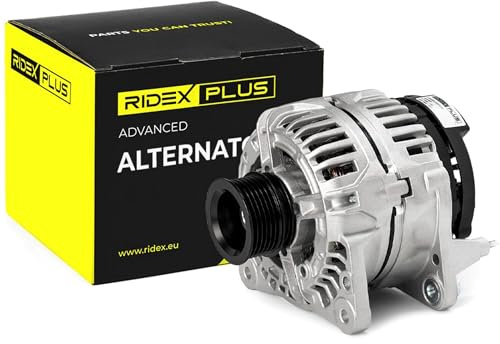 RIDEX PLUS 4G0008P Lichtmaschine 90A Generator LiMa 14V 12V Alternator Drehrichtung im Uhrzeigersinn mit Mehrfachriemenscheibe mit Riemenscheibe 443113517213 38903023RV 30903023N Kompatibel mit VW