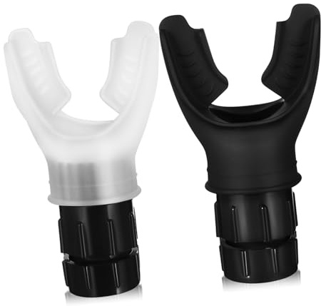 FOMIYES 2 Piezas Entrenador Muscular Respiratorio Ajustable Dispositivo Portátil de Entrenamiento Pulmonar para Mejorar Capacidad y Fuerza Respiratoria para Atletas y Cantantes